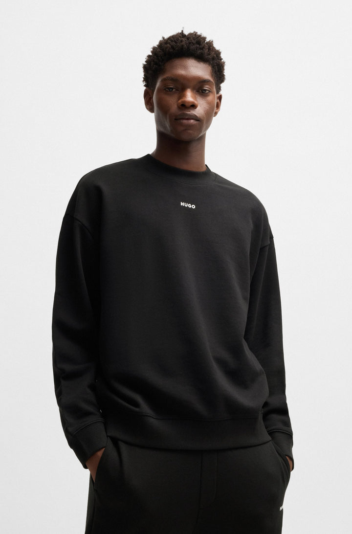 HUGO Sweatshirts Relaxed Fit in Cotton - DAPOCREW 10249110 01-50525892- Concorde Fashion#color_black-001