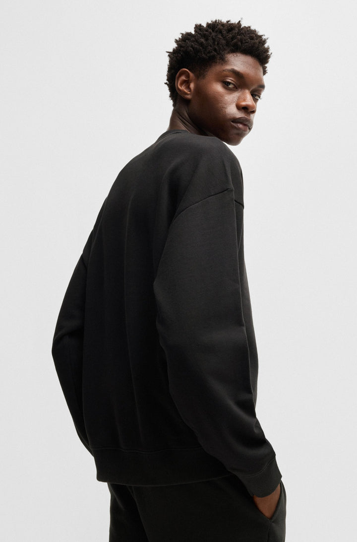 HUGO Sweatshirts Relaxed Fit in Cotton - DAPOCREW 10249110 01-50525892- Concorde Fashion#color_black-001