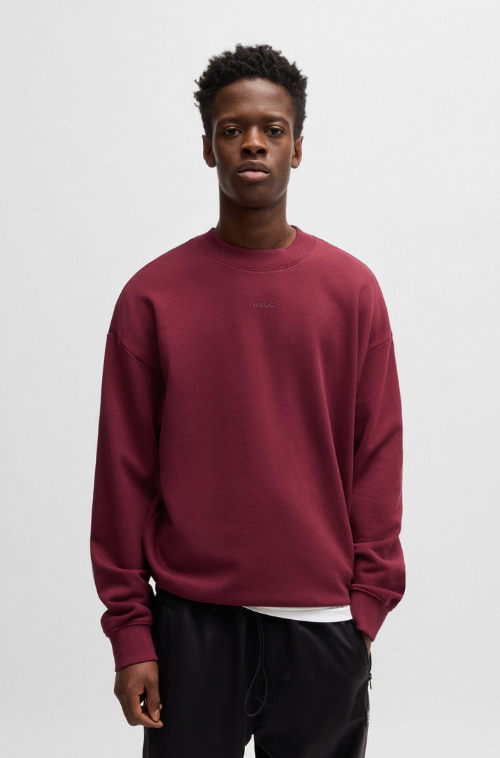 HUGO Sweatshirts Relaxed Fit in Cotton - DAPOCREW 10249110 01-50525892- Concorde Fashion#color_pink-654