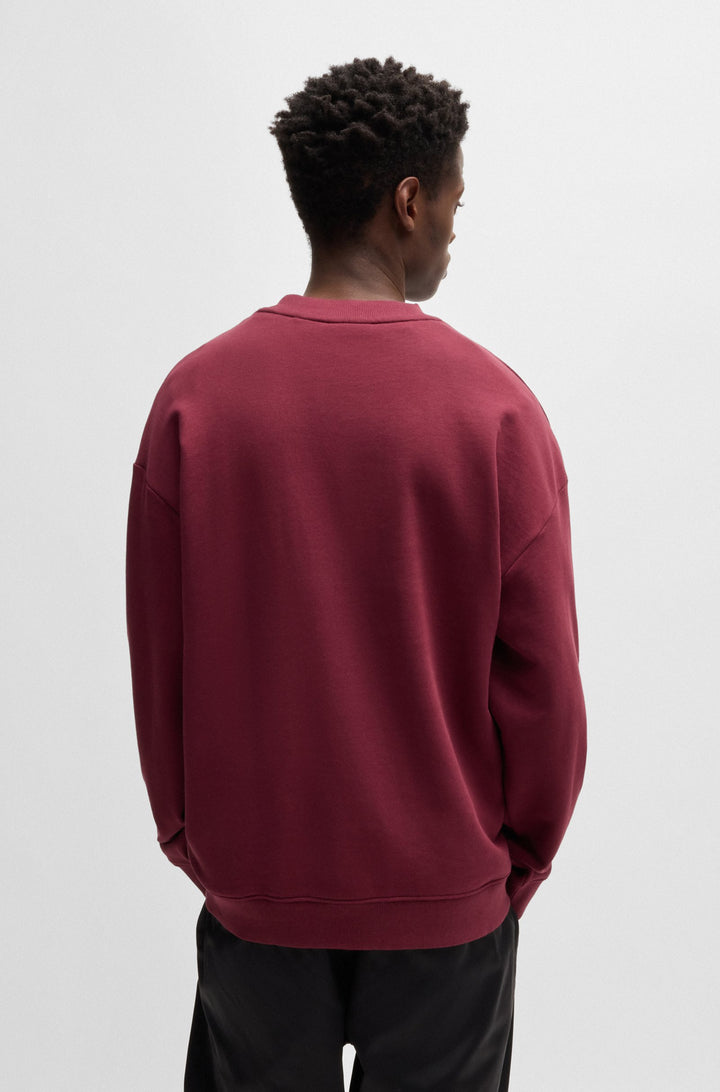 HUGO Sweatshirts Relaxed Fit in Cotton - DAPOCREW 10249110 01-50525892- Concorde Fashion#color_pink-654