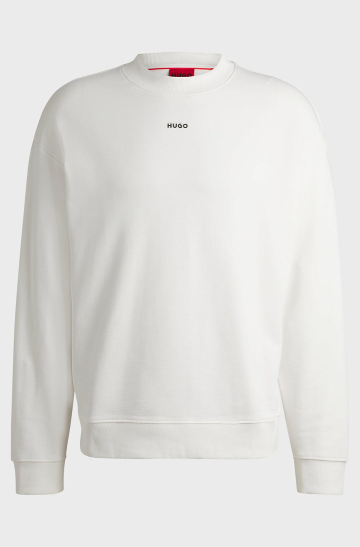 HUGO Sweatshirts Relaxed Fit in Cotton - DAPOCREW 10249110 01-50525892- Concorde Fashion#color_white-102