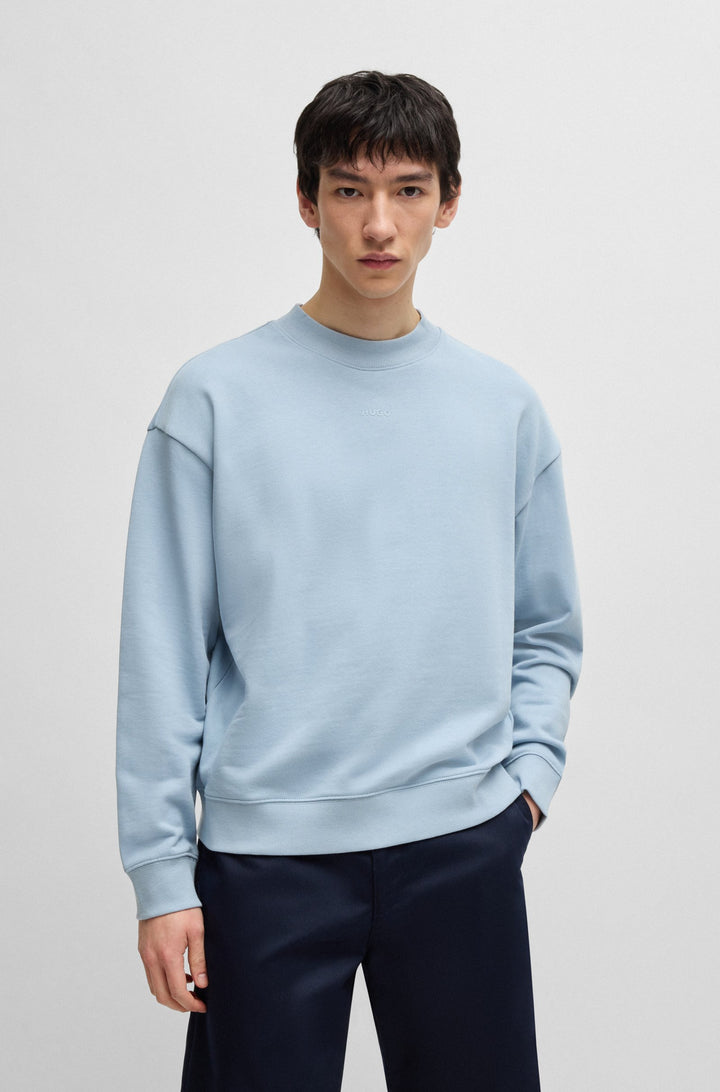 HUGO Sweatshirts Relaxed Fit in Cotton - DAPOCREW 10249110 01-50525892- Concorde Fashion#color_blue-483