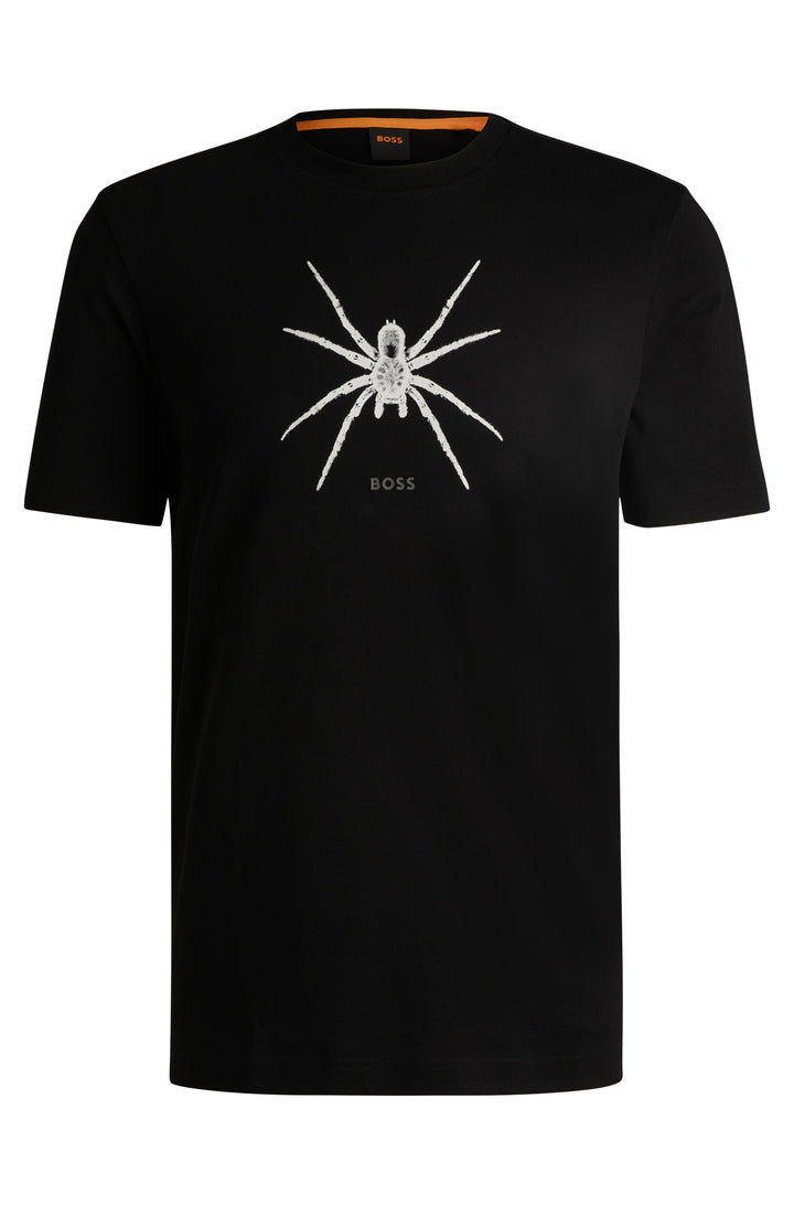 BOSS T-Shirts Regular Fit in Cotton - TE_SPIDERBAT 10249510 01-50534924- Concorde Fashion#color_black-001