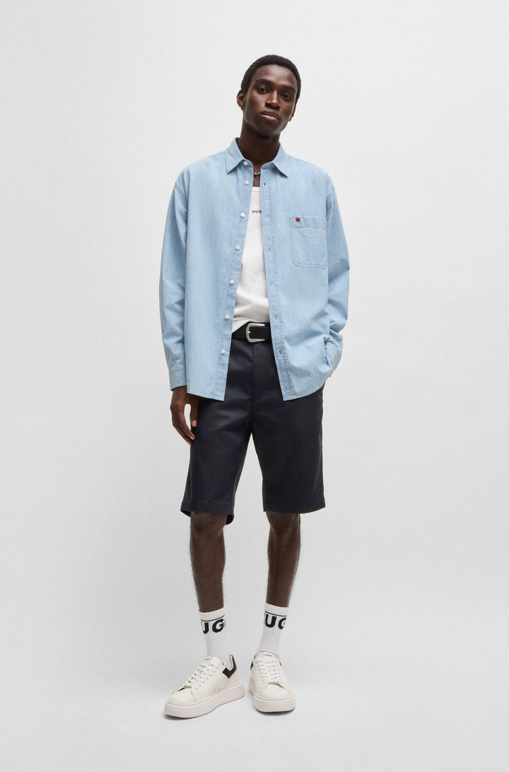 HUGO Shorts Regular Fit in Polyester Mix - DARIK241 10250506 01-50505857- Concorde Fashion#color_navy-405