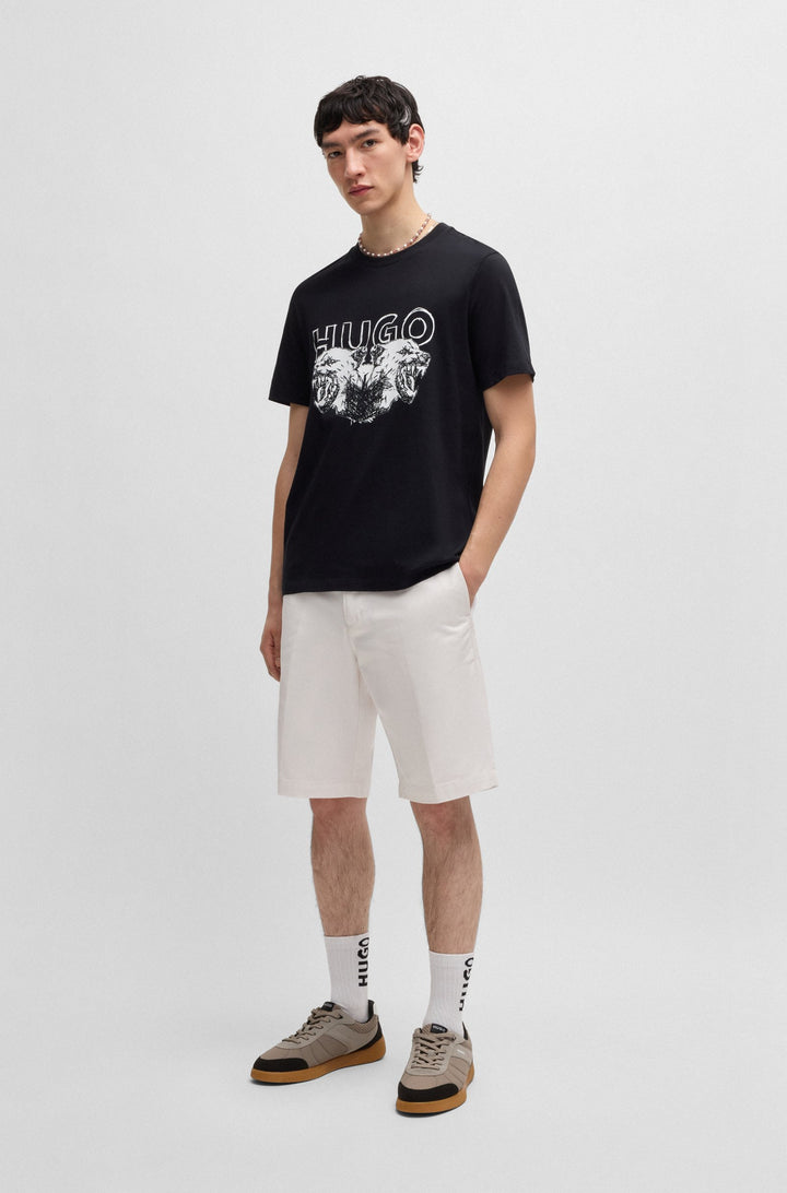 HUGO Shorts Regular Fit in Polyester Mix - DARIK241 10250506 01-50505857- Concorde Fashion#color_white-102