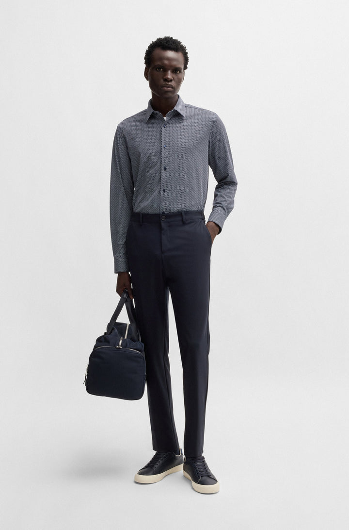 BOSS Trousers  in Polyester Mix - P-GENIUS-EL-243F 10253691 01-50521051- Concorde Fashion#color_navy-404