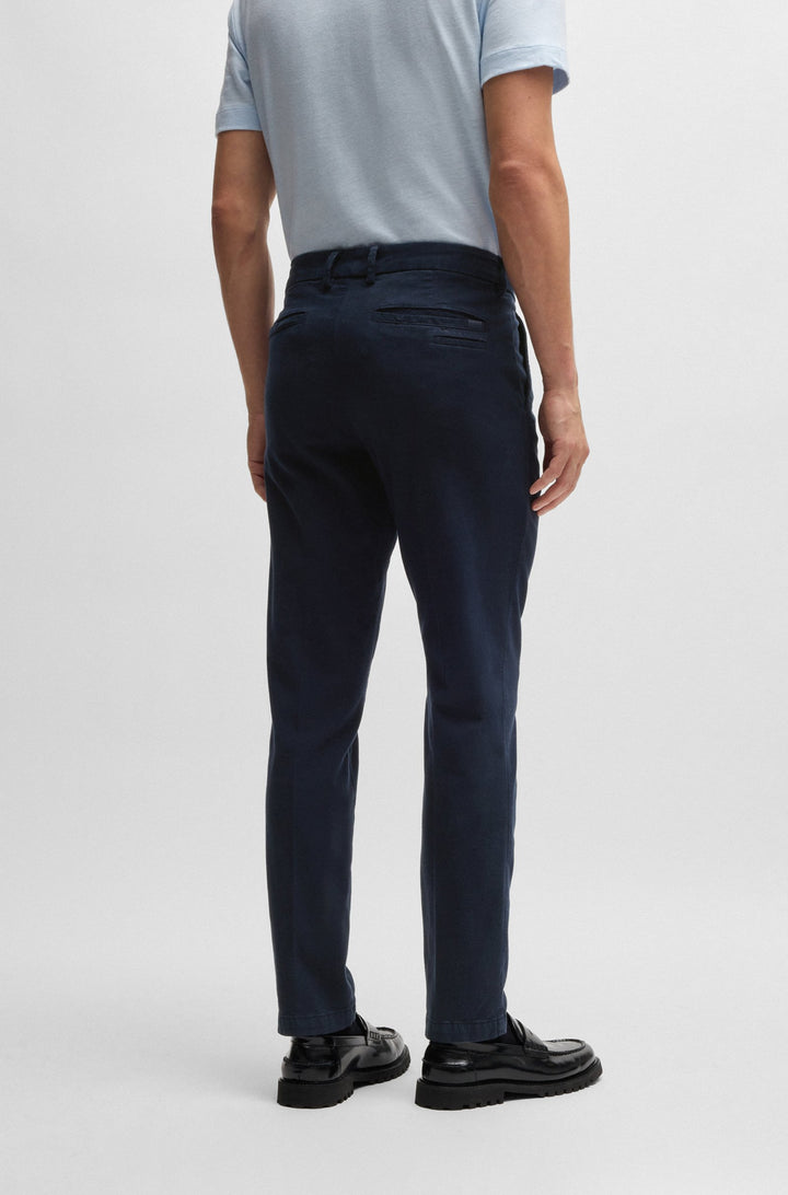 BOSS Trousers Slim Fit in Cotton Mix - P-KAITON 10255114 01-50521257- Concorde Fashion#color_navy-404