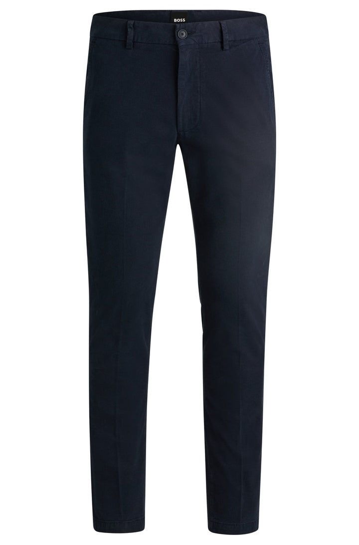 BOSS Trousers Slim Fit in Cotton Mix - P-KAITON 10255114 01-50521257- Concorde Fashion#color_navy-404