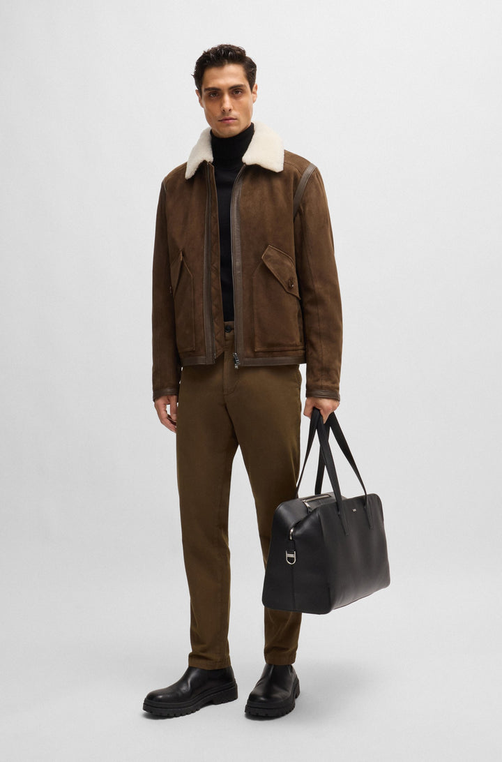 BOSS Trousers Slim Fit in Cotton Mix - P-KAITON 10255114 01-50521257- Concorde Fashion#color_green-361