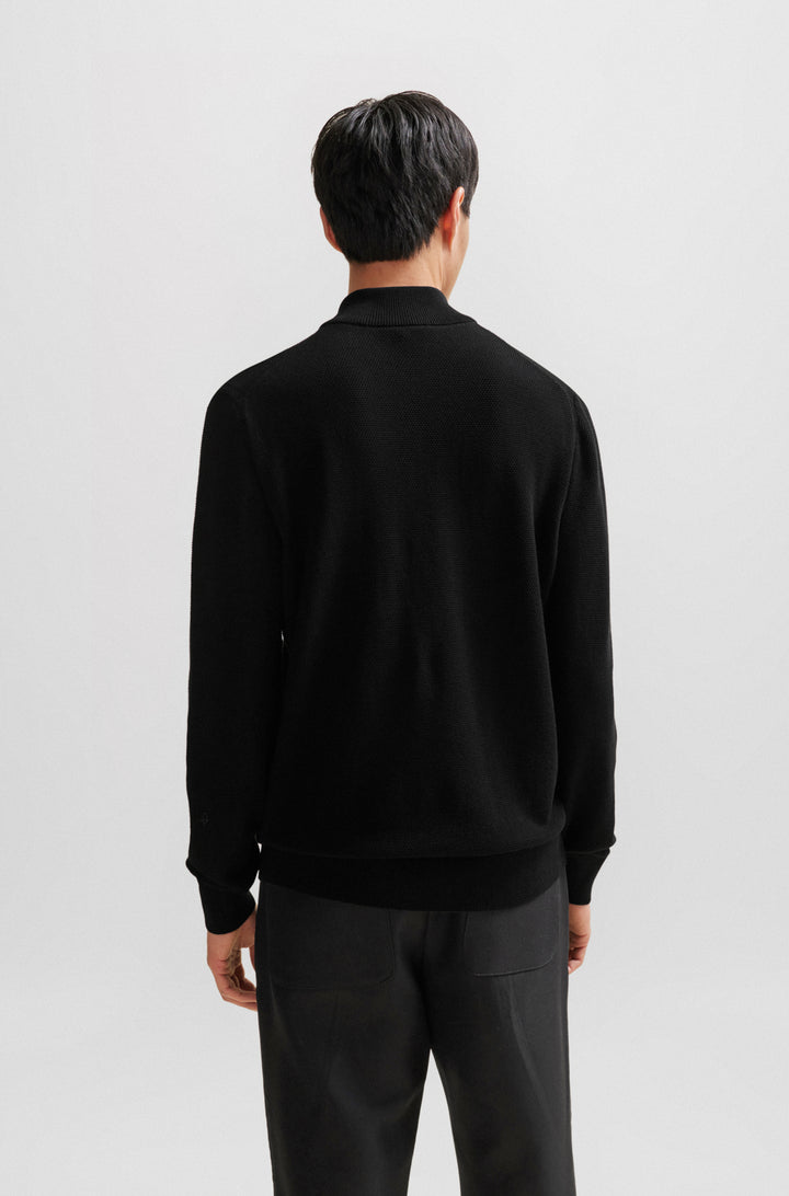 BOSS Sweaters Regular Fit in Cotton - EBRANDO-P 10255179 01-50505997- Concorde Fashion#color_black-001