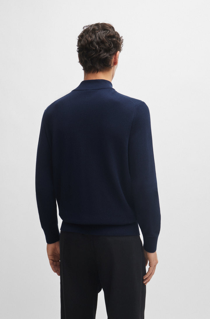 BOSS Sweaters Regular Fit in Cotton - EBRANDO-P 10255179 01-50505997- Concorde Fashion#color_navy-404