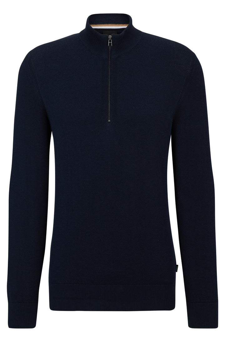 BOSS Sweaters Regular Fit in Cotton - EBRANDO-P 10255179 01-50505997- Concorde Fashion#color_navy-404