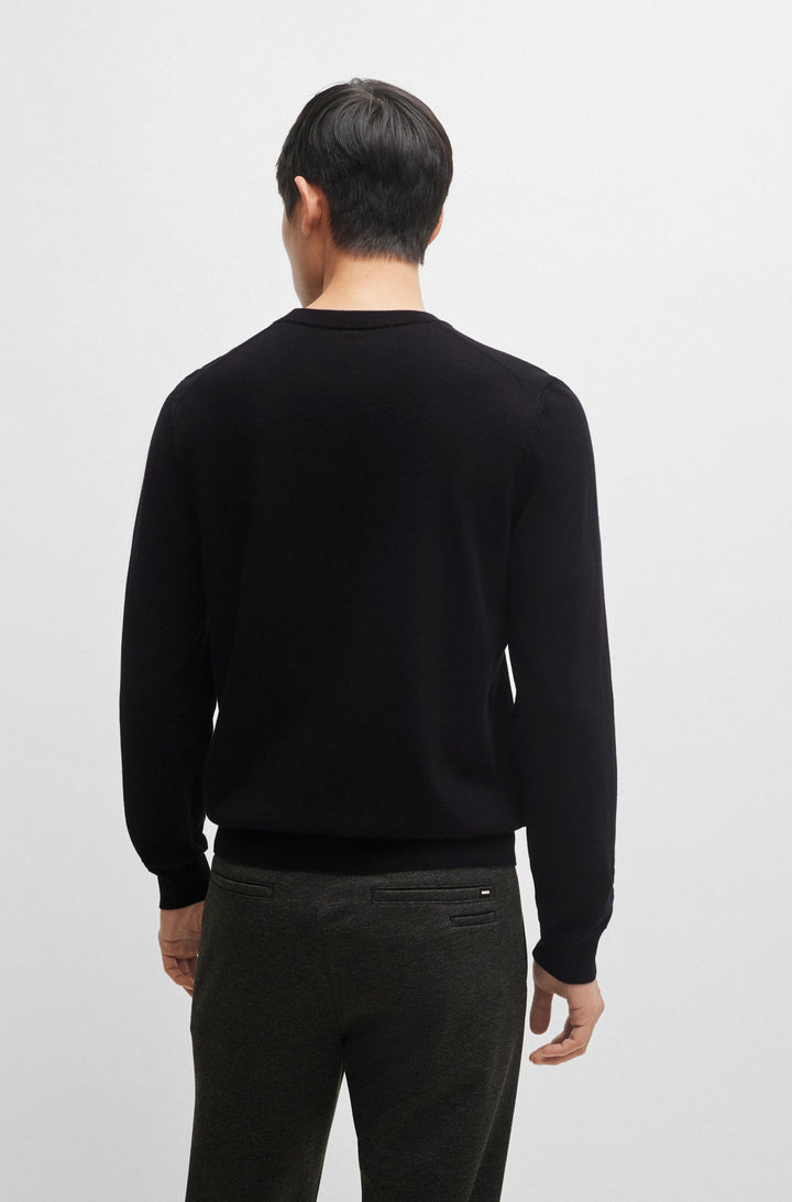 BOSS Sweaters Regular Fit in Cotton - PACELLO-L 10255193 01-50506042- Concorde Fashion#color_black-001