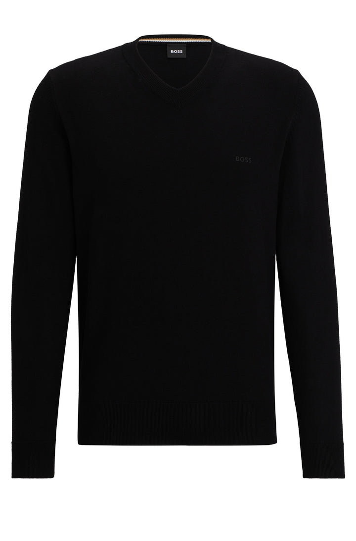 BOSS Sweaters Regular Fit in Cotton - PACELLO-L 10255193 01-50506042- Concorde Fashion#color_black-001