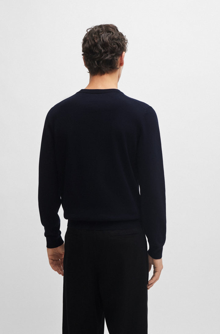 BOSS Sweaters Regular Fit in Cotton - PACELLO-L 10255193 01-50506042- Concorde Fashion#color_navy-404