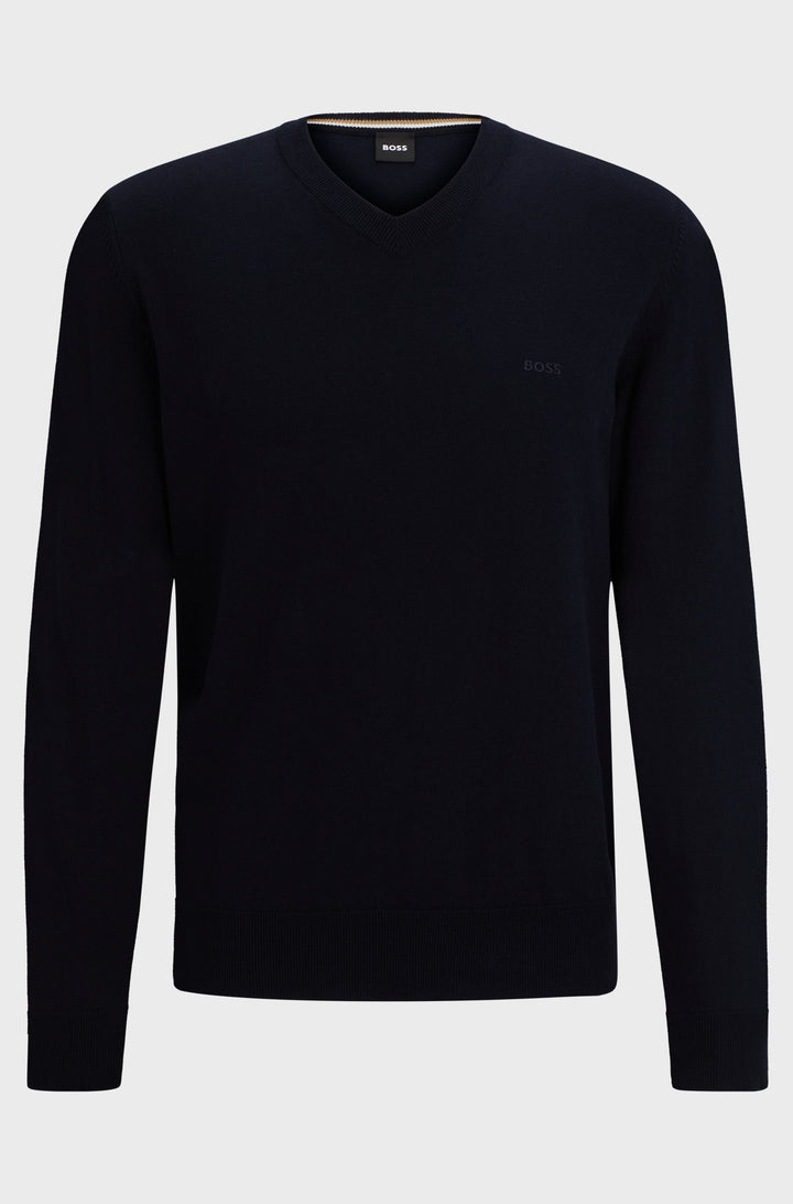 BOSS Sweaters Regular Fit in Cotton - PACELLO-L 10255193 01-50506042- Concorde Fashion#color_navy-404