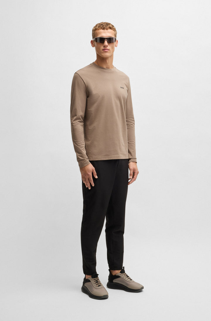 BOSS T-Shirts Regular Fit in Cotton Mix - TEE LONG 10256064 01-50506365- Concorde Fashion#color_green-335