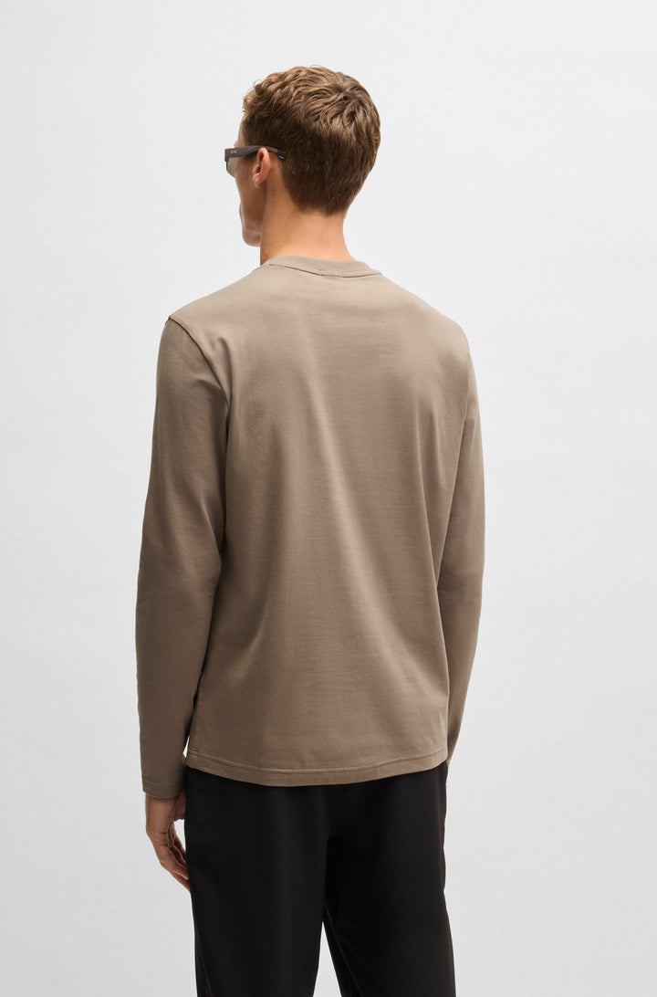 BOSS T-Shirts Regular Fit in Cotton Mix - TEE LONG 10256064 01-50506365- Concorde Fashion#color_green-335