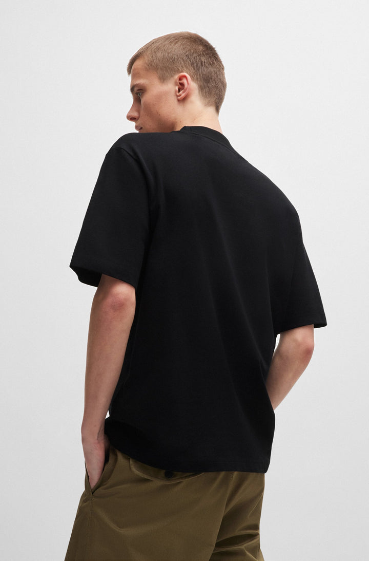 HUGO BLUE Regular Fit T-Shirts in Cotton - NIEROS 10257318 01-50509991- Concorde Fashion#color_black-001