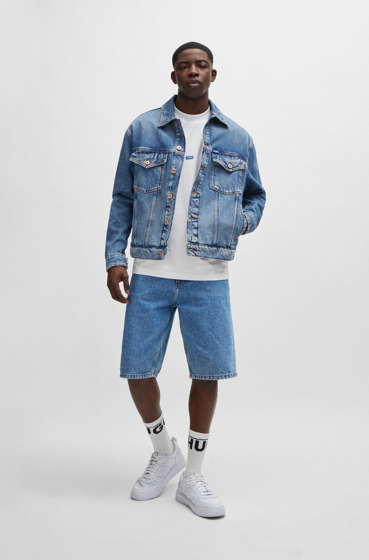 HUGO BLUE Regular Fit T-Shirts in Cotton - NIEROS 10257318 01-50509991- Concorde Fashion#color_white-100