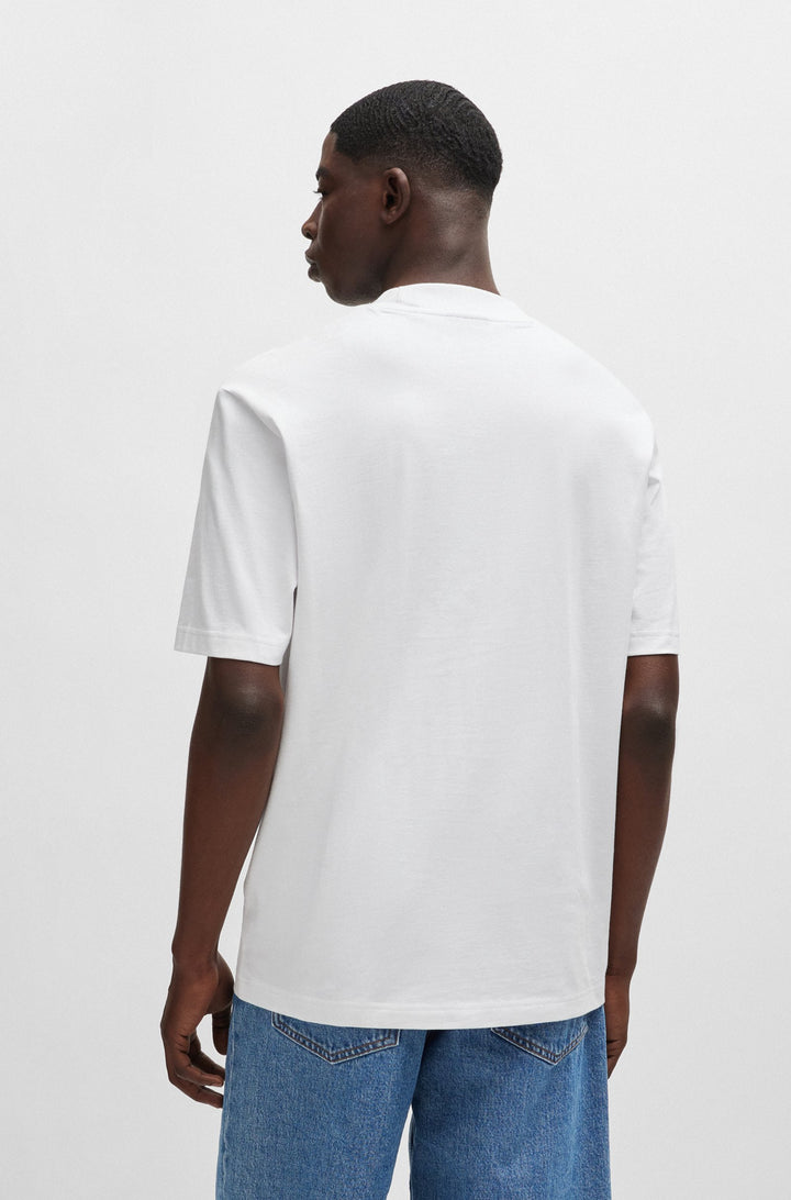 HUGO BLUE Regular Fit T-Shirts in Cotton - NIEROS 10257318 01-50509991- Concorde Fashion#color_white-100