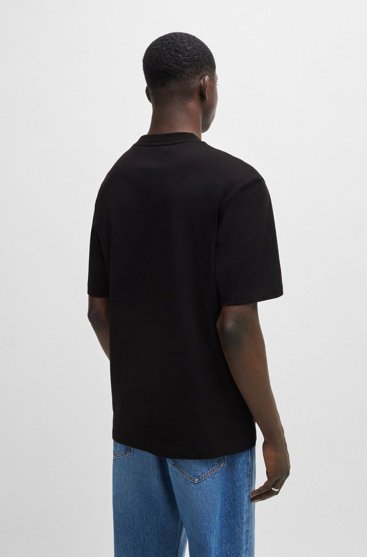 HUGO BLUE Regular Fit T-Shirts in Cotton - NILEY 10257318 01-50519984- Concorde Fashion#color_black-001