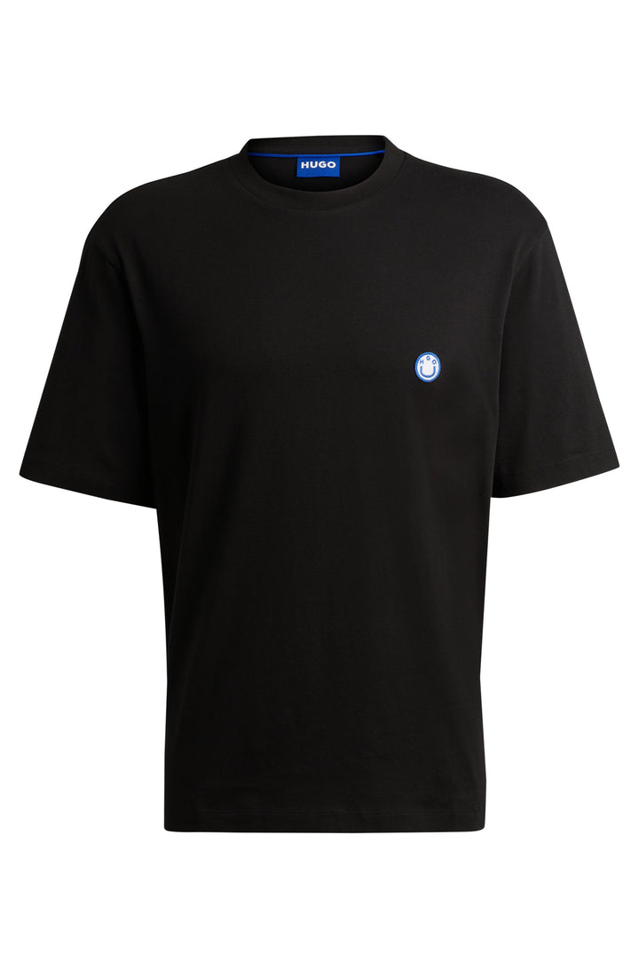 HUGO BLUE Regular Fit T-Shirts in Cotton - NILEY 10257318 01-50519984- Concorde Fashion#color_black-001