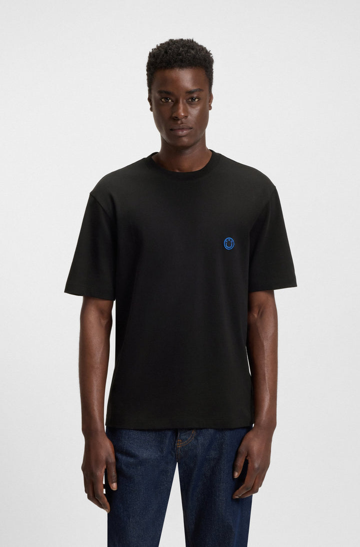 HUGO T-Shirts Regular Fit in Cotton - NILEY 10257318 01-50519984- Concorde Fashion#color_black-002