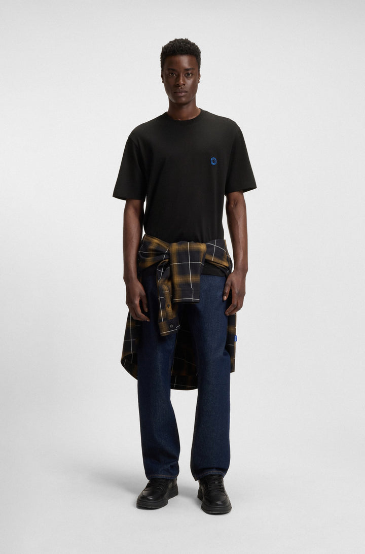 HUGO T-Shirts Regular Fit in Cotton - NILEY 10257318 01-50519984- Concorde Fashion#color_black-002