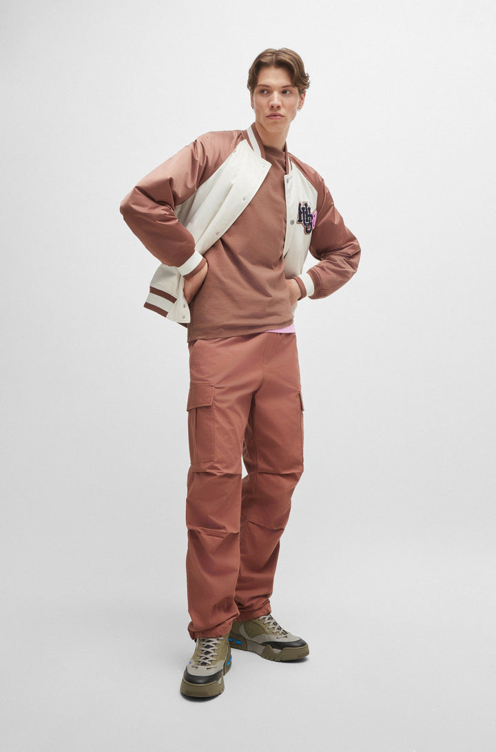 HUGO T-Shirts Regular Fit in Cotton - NILEY 10257318 01-50519984- Concorde Fashion#color_brown-215