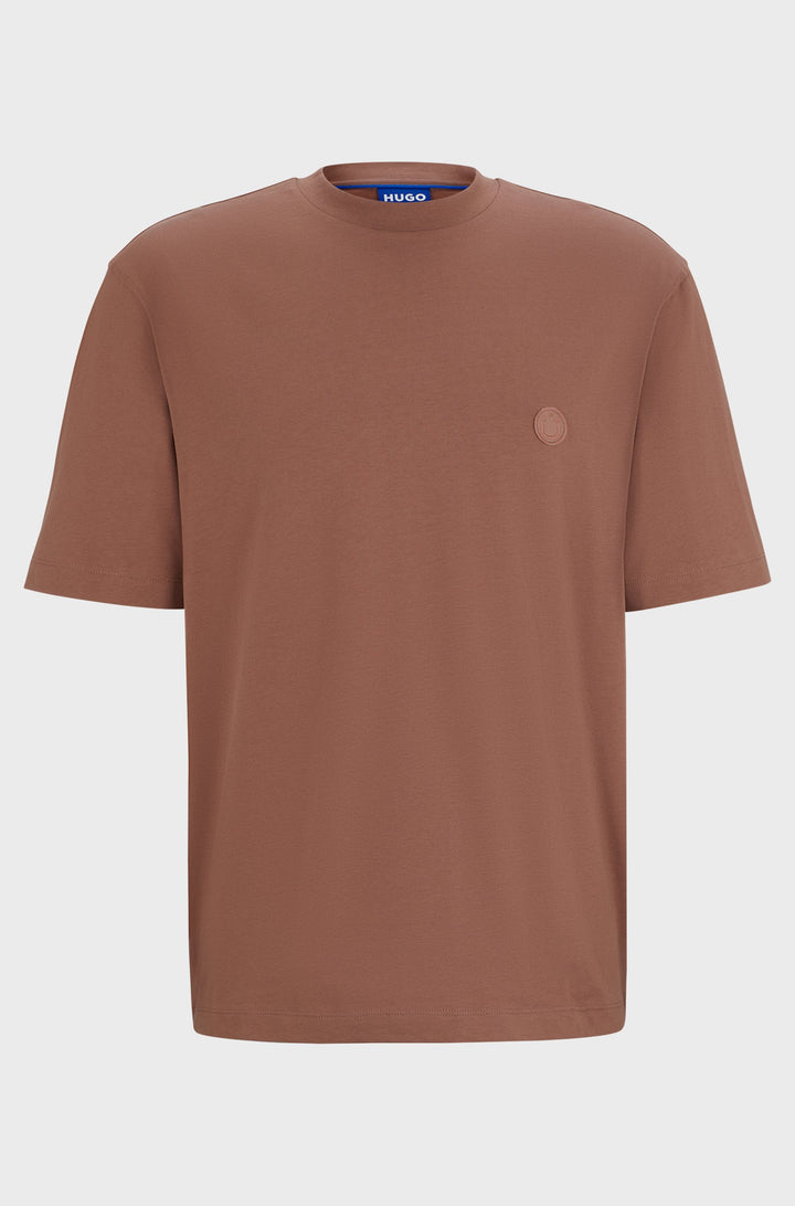 HUGO T-Shirts Regular Fit in Cotton - NILEY 10257318 01-50519984- Concorde Fashion#color_brown-215