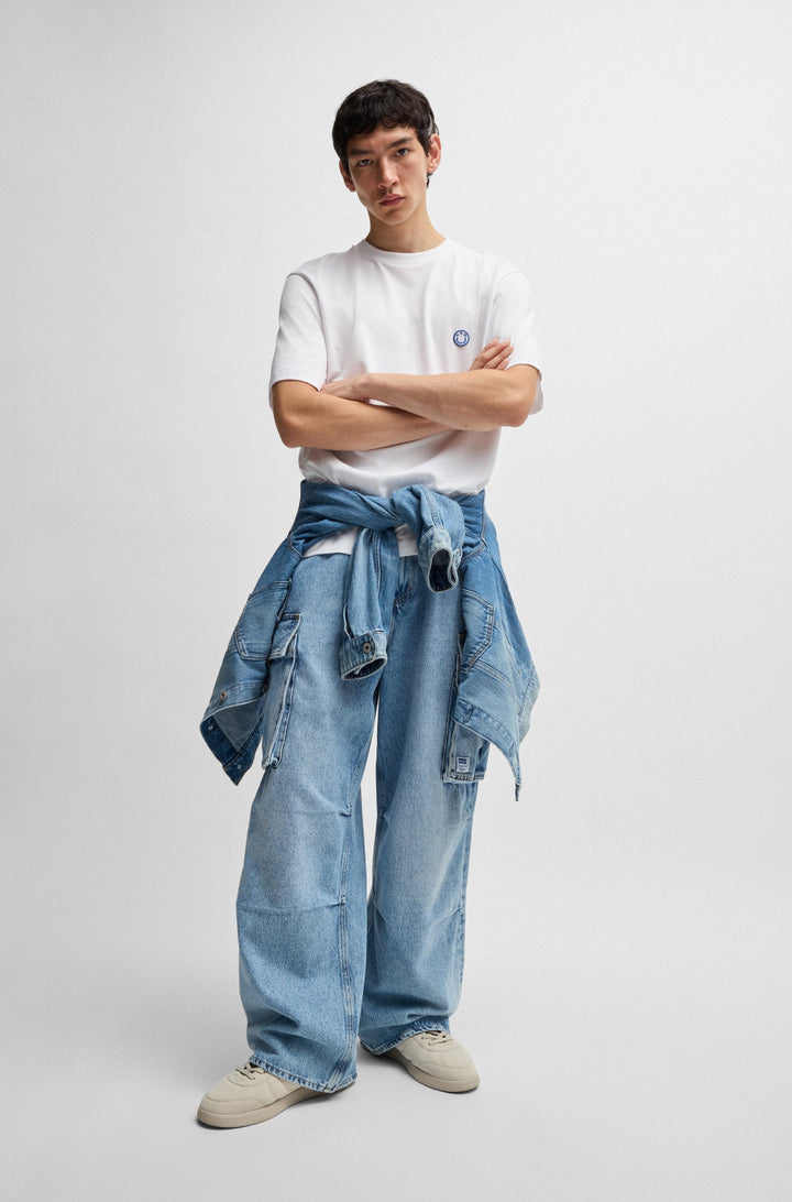 HUGO T-Shirts Regular Fit in Cotton - NILEY 10257318 01-50519984- Concorde Fashion#color_white-100