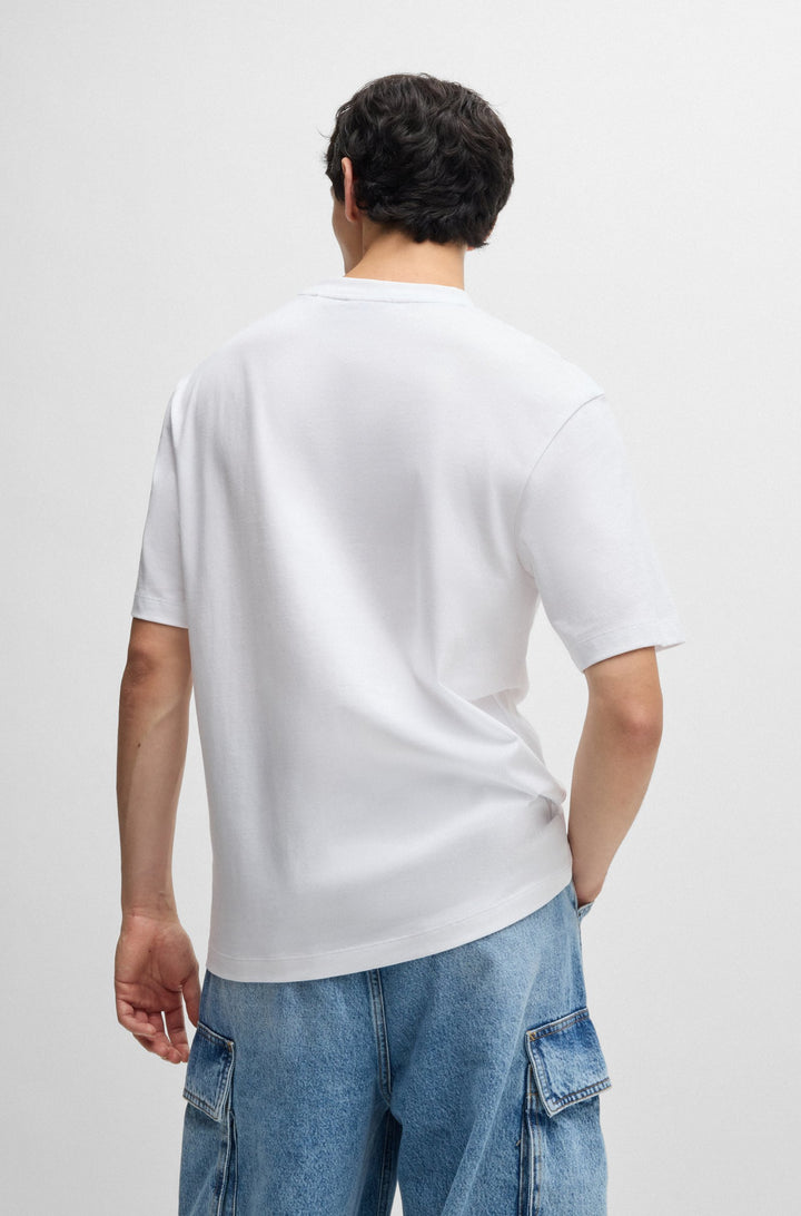 HUGO T-Shirts Regular Fit in Cotton - NILEY 10257318 01-50519984- Concorde Fashion#color_white-100