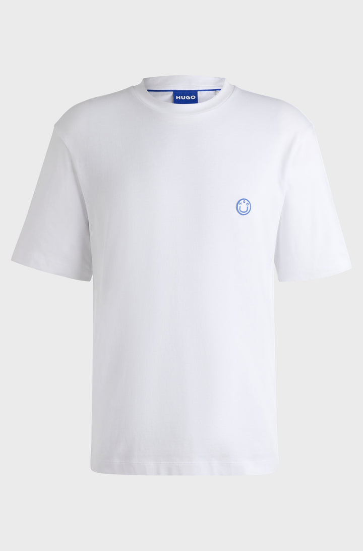 HUGO T-Shirts Regular Fit in Cotton - NILEY 10257318 01-50519984- Concorde Fashion#color_white-100