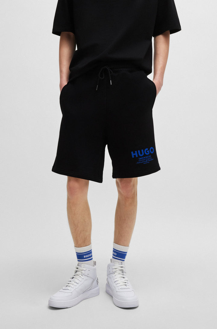 HUGO Shorts Loose Fit in Cotton - NOMARIO 10257685 01-50510728- Concorde Fashion#color_black-001
