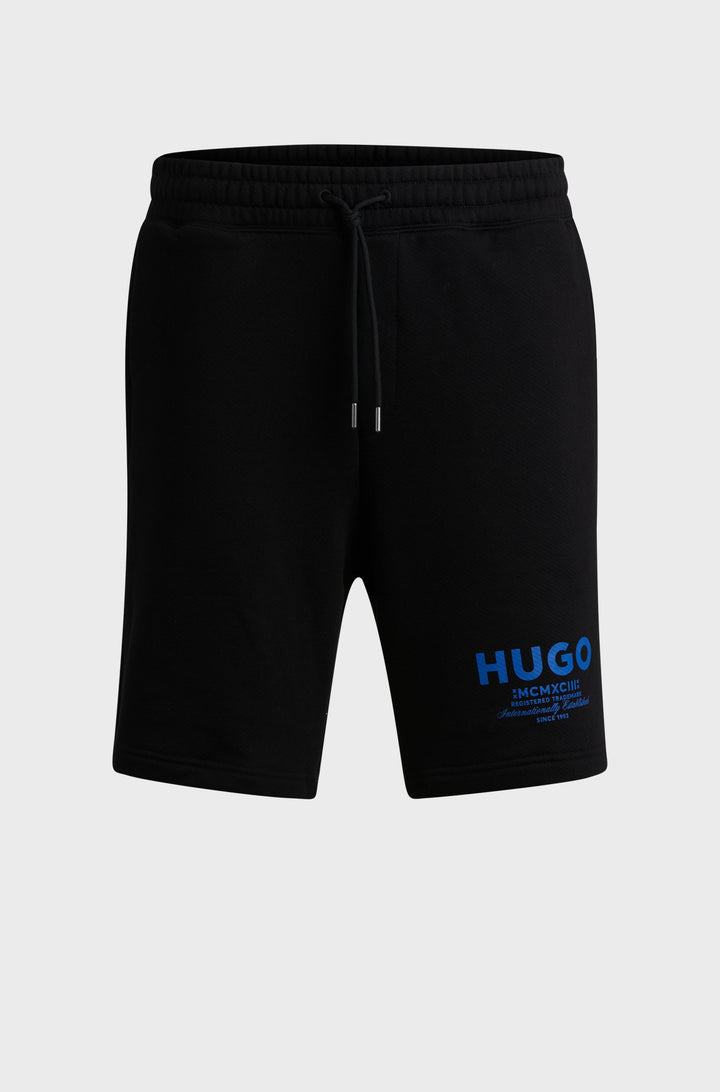 HUGO Shorts Loose Fit in Cotton - NOMARIO 10257685 01-50510728- Concorde Fashion#color_black-001