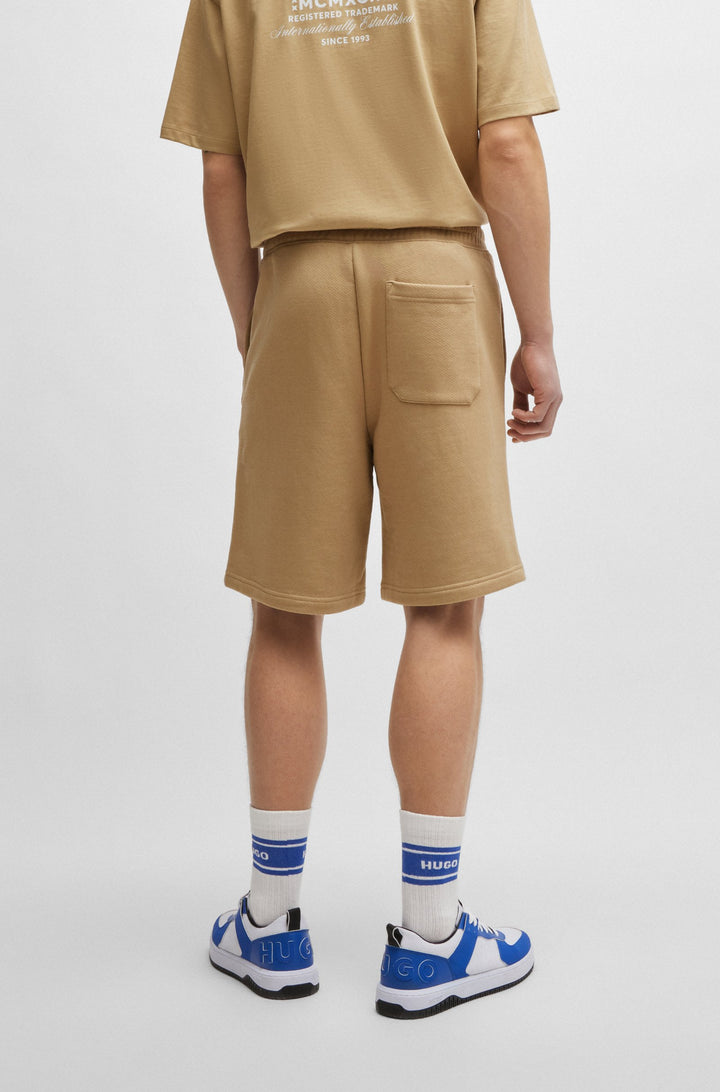 HUGO Shorts Loose Fit in Cotton - NOMARIO 10257685 01-50510728- Concorde Fashion#color_beige-269