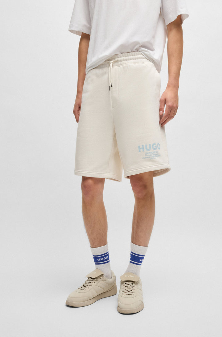 HUGO BLUE Loose Fit Shorts in Cotton - NOMARIO 10257685 01-50510728- Concorde Fashion#color_white-124