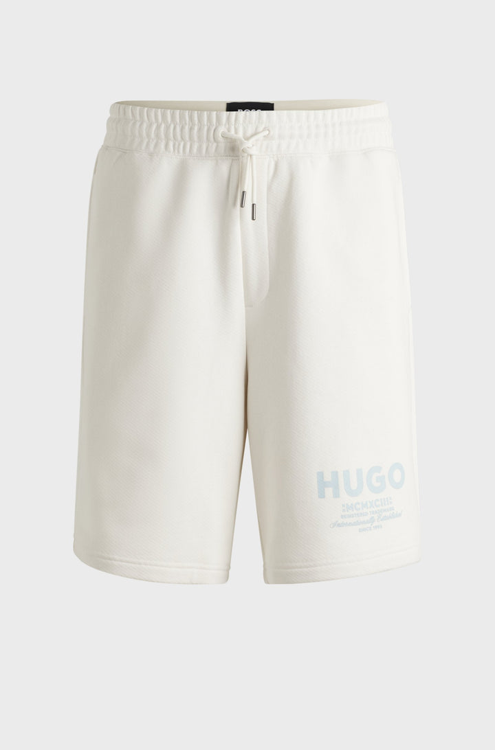 HUGO BLUE Loose Fit Shorts in Cotton - NOMARIO 10257685 01-50510728- Concorde Fashion#color_white-124