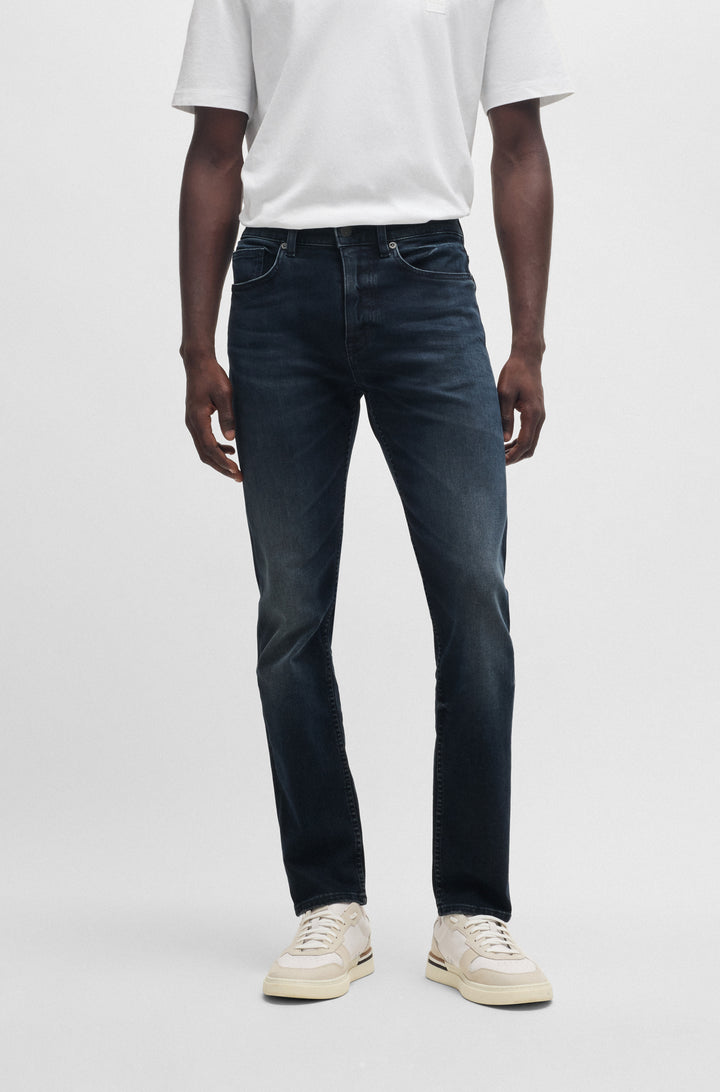 BOSS Jeans Slim Fit in Cotton Mix - DELAWARE BO 10258236 04-50534556- Concorde Fashion#color_navy-402