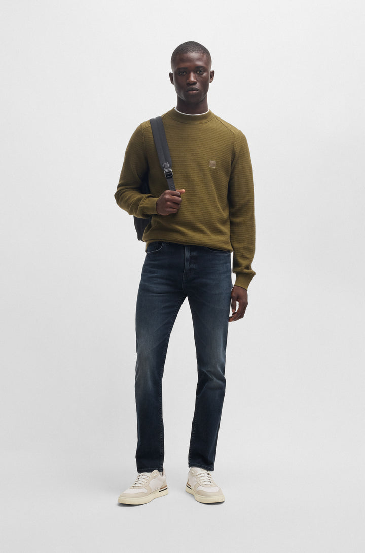 BOSS Jeans Slim Fit in Cotton Mix - DELAWARE BO 10258236 04-50534556- Concorde Fashion#color_navy-402