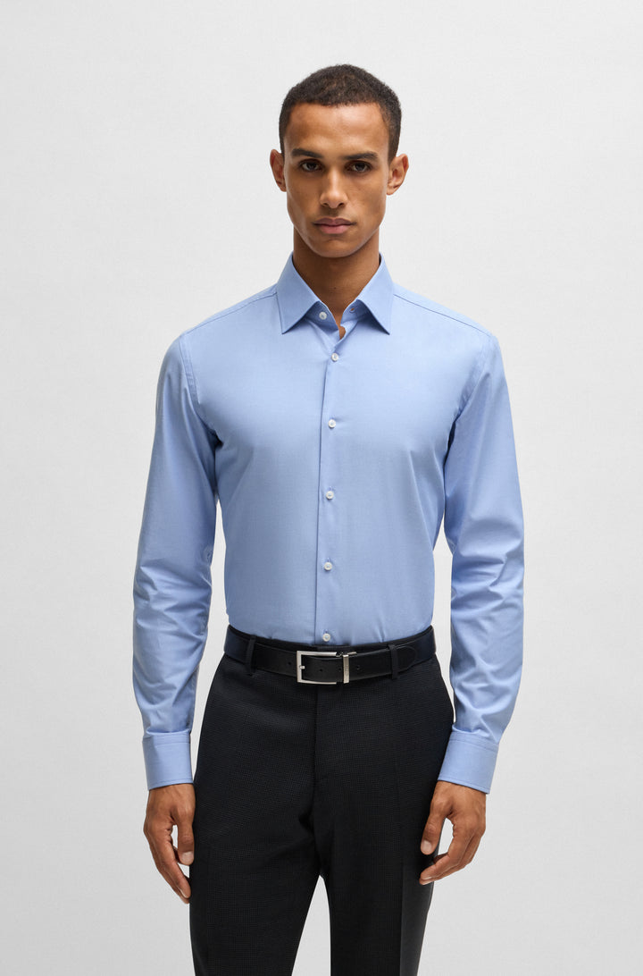 BOSS Formal Shirts Slim Fit in Cotton Mix - H-HANK-KENT-C1-214 10258875 01-50519867- Concorde Fashion#color_blue-450