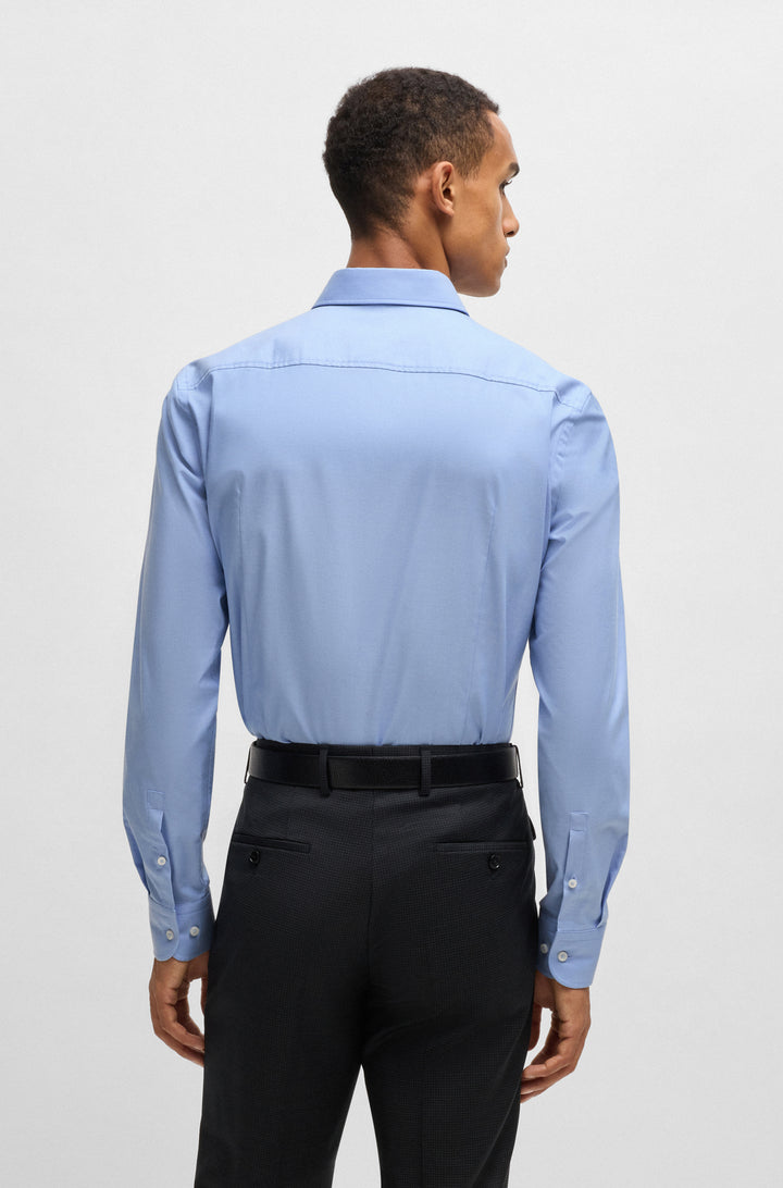 BOSS Formal Shirts Slim Fit in Cotton Mix - H-HANK-KENT-C1-214 10258875 01-50519867- Concorde Fashion#color_blue-450