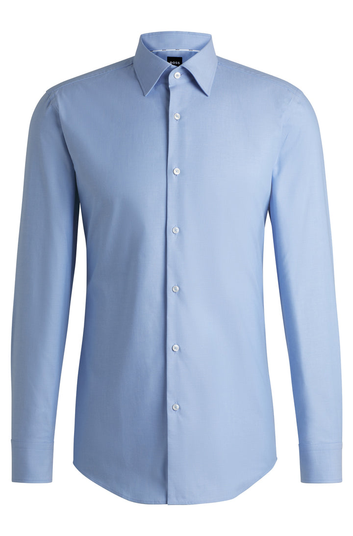 BOSS Formal Shirts Slim Fit in Cotton Mix - H-HANK-KENT-C1-214 10258875 01-50519867- Concorde Fashion#color_blue-450
