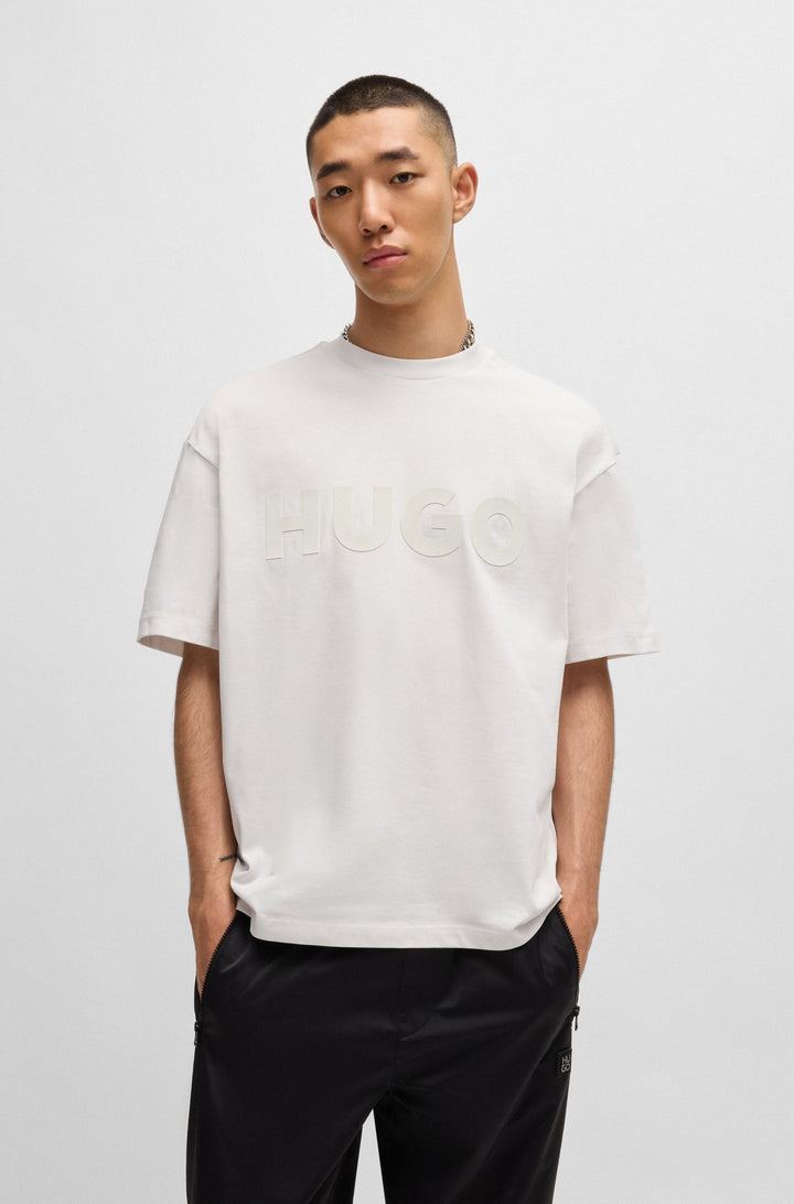 HUGO T-Shirts Oversize Fit in Cotton - DINKEE 10259511 01-50525765- Concorde Fashion#color_white-101