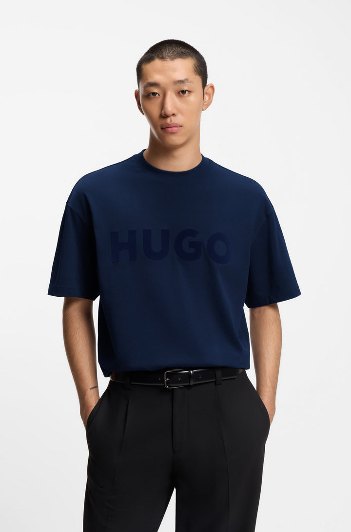 HUGO T-Shirts Oversize Fit in Cotton - DINKEE 10259511 01-50525765- Concorde Fashion#color_navy-418