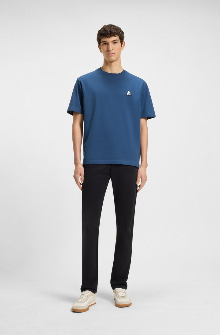 BOSS T-Shirts Relaxed Fit in Cotton - TE_FISHPATCH 10260136 01-50539195- Concorde Fashion#color_blue-466