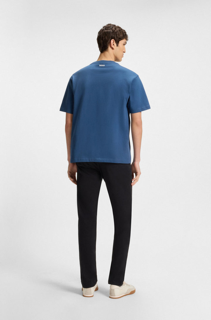 BOSS T-Shirts Relaxed Fit in Cotton - TE_FISHPATCH 10260136 01-50539195- Concorde Fashion#color_blue-466