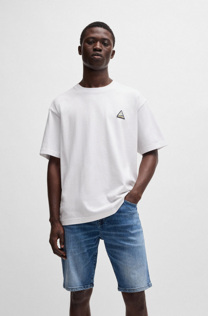 BOSS T-Shirts Relaxed Fit in Cotton - TE_FISHPATCH 10260136 01-50539195- Concorde Fashion#color_white-100
