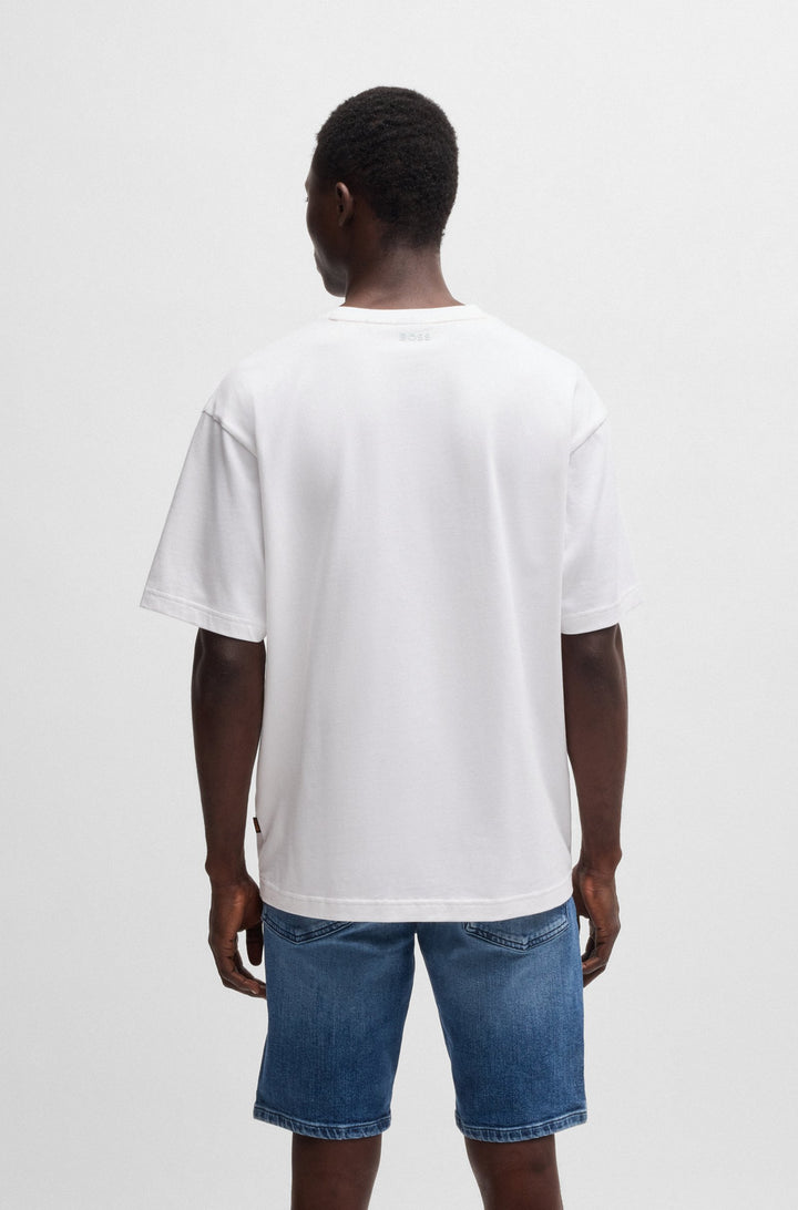 BOSS T-Shirts Relaxed Fit in Cotton - TE_FISHPATCH 10260136 01-50539195- Concorde Fashion#color_white-100